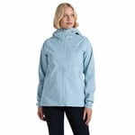 Craghoppers Womens Bronte Waterproof Breathable Coat With Hood, Sky Blue, 20 EU