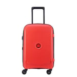 DELSEY PARIS - Belmont Plus - Valise Cabine Rigide recyclé et Recyclable 55x35x25 cm - 34 L - S - Rouge