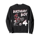 Motocross 4th Birthday Boy 4 Year Old Dirt Bike Sweatshirt