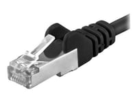 Premiumcord - Patch-Kabel - Rj-45 (Hane) Till Rj-45 (Hane) - 1.5 M - Sftp, Pimf - Cat 6A - Formpressad, Hakfri - Pantone-Svart