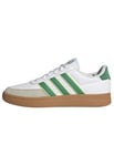 adidas Homme Breaknet 2.0 Shoes Chaussures, FTWR White/Court Green/Solar Slime, 40 2/3 EU