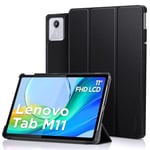 DLveer Coque pour Lenovo Tab M11 11 Pouces 2024 - Ultra Fin à Rabat PU Étui Housse avec Veille/Réveil Automatique pour Lenovo Tab M11 Tablet 11'' (TB330FU/TB330XU),Noir