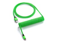 Cablemod Classic - Tastaturkabel - Usb (Hann) Til 24 Pin Usb-C (Hann) - 1.5 M - Rullet Sammen - Viper Green (Light Green On Black)