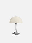 LOUIS POULSEN Panthella 160 V3 oppladbar bordlampe akryl - krom/opal beige