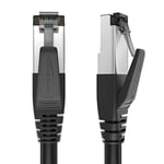 KabelDirekt – Câble Ethernet CAT8 – 7,5m – Câble réseau avec un design résistant à la rupture et un débit rapide de 40Gbps (CAT8.1, idéal pour Gaming/PS5/Xbox/Switch, RJ45, noir)