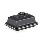 Le Creuset Stoneware Butter Dish, 900 g, 17 x 12.5 x 9 cm, Matte Black, 70837170000000