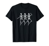 Dancing Sirtaki Spooky Skeletons- Halloween Design T-Shirt