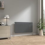 NRG 600x1156 Horizontal Flat Panel Designer Radiators Radiator Bathroom Central Heating Radiators Rad Single Column Anthracite