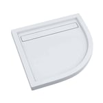 Otitec - Receveur de douche en acrylique blanc - semi circulaire R55 - campinos - 90 x 90 - blanc