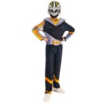 Rubies Official Power Rangers Cosmic Fury Black Ranger Costume, Childrens Fancy Dress, Size Age 7-8