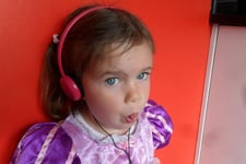 Small Pink Childs/Kids/Toddlers Headphones for Kindle Fire HD Tablet