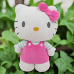 Peluche Hello Kitty 28 cm en robe rose