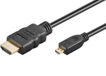 Premiumcord Kphdmad1, 1 M, Hdmi Type A (Standard), Hdmi Type D (Mikro), Svart