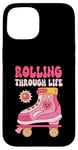 Coque pour iPhone 15 Roller Derby Retro Vintage Design pour Femmes Roller Patinage