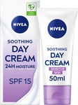 NIVEA Sensitive Day Cream (50 Ml), Face Cream Moisturiser SPF 15 Sensitive Skin