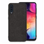 Samsung Galaxy A50 fodral med tygstruktur - Svart