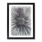 Lost In Space In Abstract Modern Framed Wall Art Print, Ready to Hang Picture for Living Room Bedroom Home Office Décor, Black A4 (34 x 25 cm)