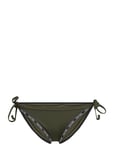 String Side Tie Bikini Swimwear Bikinis Bikini Bottoms Side-tie Bikinis Khaki Green Calvin Klein