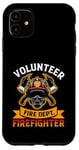 Coque pour iPhone 11 Emblème de pompier Brave Hero Fire Dept