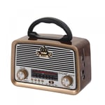 FM-radio Vintage Radio Retro Radio Bärbar Radio Kortvågsradio Vintage Radio med Bluetooth-högtalare USB TF AUX MP3-spelare