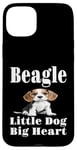 Coque pour iPhone 15 Plus Drôle Beagle Little Dog Big Heart Dog Lover Mom Dad Grandma