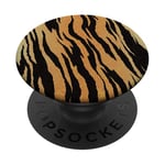 Tiger Phone Grip Pop Out Holder Orange Stripes Tiger Print PopSockets Adhesive PopGrip