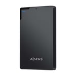 AISENS ASE-2520B Boîtier de disques de stockage Boîtier HDD Noir 2.5  Alimenté par port USB - Neuf