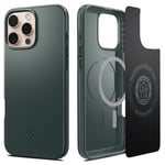 Spigen Thin Fit MagFit Case for iPhone 16 Pro Max, Compatible with MagSafe Accessories - Abyss Green