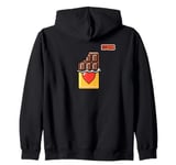 bitten chocolate bar emoticon emoji Zip Hoodie