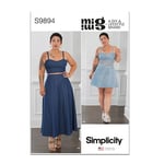 SIMPLICITY SS9894AA Haut et jupe pour femme en deux longueurs par Mimi G Style AA (38-40-42-44-46)