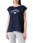 Emporio Armani Women's Emporio Armani Women's Logomania Tank Top Fashion vest, Navy, XS UK