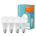 4 X Ledvance Smart + Ampoule 8,5W = 60W E27 Mat Chaud Dimmable Alexa Apple