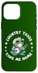 Coque pour iPhone 16 Pro Max Country Toads Take Me Home, crapaud cowboy cool jouant de la musique