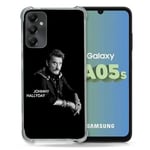 Cokitec Coque Renforcée pour Samsung Galaxy A05S Musique Johnny Hallyday Noir