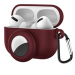 Trolsk 2-in-1-suojakotelo (AirPods Pro / AirTag) - Viininpunainen