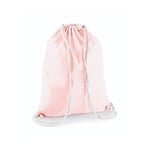 Westford Mill Cotton Gymsack - ryggsäck - Pastel Pink/White - One Size