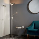 Vogue Rome Father And Child Floor Lamp Satin Nickel