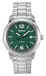 Fossil Heritage Stainless Steel Green Dial Automatic ME3224 50M Unisex Watch