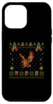 Coque pour iPhone 12 Pro Max Pull de Noël moche motif aigle à carreaux rouges