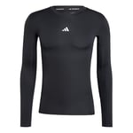 adidas Men's Techfit Compression Training Longsleeve TEE, Black, M Tall