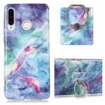 Huawei P30 Lite / New Edtion - MARMOR design mobilskal med kickstand Stil C