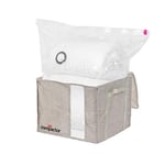 Compactor - Housse de Rangement sous Vide Semi-Rigide Compact, Taille Moyenne, 36x42x33 cm, Gamme Oxford, Gris, RAN10118