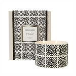 Wax Lyrical Fired Earth Small Ceramic Candle, Black Tea and Jasmine, Up to 17 Hour Burn time