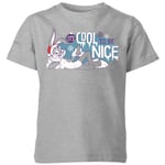 Looney Tunes Its Cool To Be Nice Kids' Christmas T-Shirt - Grey - 11-12 Years