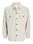 JACK & JONES Jjebradley Ollie Surchemise Ls Noos Chemise à Manches Longues, Blanc cassé, XXL Homme