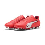 PUMA Mixte King Match FG/AG Chaussure de Football, Glowing Red White-Red Fire, 42 EU