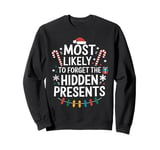 Most Likely to Forget the Hidden Presents Funny Christmas Sweatshirt