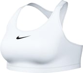 Nike Bra W NK Swsh Med SPT Bra, White/Stone Mauve/Black, DX6823-100, 3X