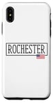 Coque pour iPhone XS Max Rochester City Drapeau USA Voyage US Amérique Femmes Hommes