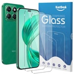 Natbok 2 Pack Tempered Glass for Honor 200 Lite 5G/Honor X8b Screen Protector,9H Hardness,Ultra Resistant,Anti-Fingerprints,No Bubbles,HD-Clear,Full Coverage Phone Film for Honor 200 Lite/Honor X8b 4G